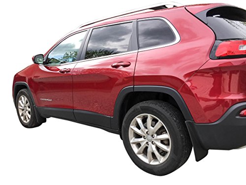 Red Hound Auto Custom Molded Mud Flaps Compatible with Jeep 2014-2018 Cherokee Mud Guards Splash Protectors Front & Rear 4pc Set
