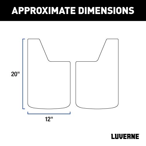 LUVERNE 251020 Universal Front or Rear 12-Inch x 20-Inch Textured Rubber Mud Guards , Black