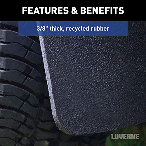 LUVERNE 251020 Universal Front or Rear 12-Inch x 20-Inch Textured Rubber Mud Guards , Black