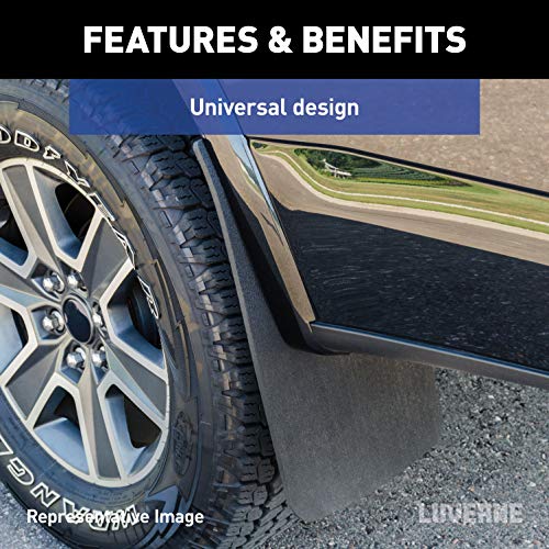 LUVERNE 251020 Universal Front or Rear 12-Inch x 20-Inch Textured Rubber Mud Guards , Black