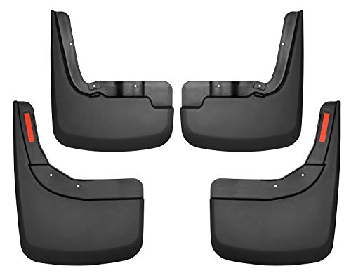 Husky Liners - Front & Rear Mud Guards | 2019 - 2023 Chevrolet Silverado 1500 (Excludes ZR2, LT Trail Boss, Custom Trail Boss), Front & Rear Set - Black, 4 Pc | 58266