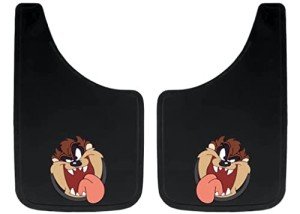 Plasticolor 000580R01 Taz Tazmanian Devil Easy Fit Mud Guard -15 x 9 inch -Set of 2