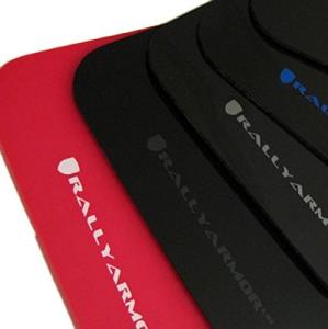 Rally Armor MF19-UR Black, Red Mud Flap with Logo 