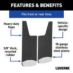 LUVERNE Textured Rubber Mud Flaps for Dodge Ram