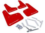 Rally Armor MF27-UR-RD/WH Red, White Mud Flap with Logo (13+ Ford Focus ST), 1 Pack