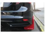 Rally Armor MF27-UR-RD/WH Red, White Mud Flap with Logo (13+ Ford Focus ST), 1 Pack