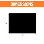 Buyers Products, 2 Pack Super Durable Black Polymer Mudflaps 24x18 Inch, RC18PPB