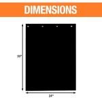 Buyers Products, Two Pack, Black Polymer Mudflaps 24x30 Inch, RC30PPB