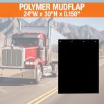 Buyers Products, Two Pack, Black Polymer Mudflaps 24x30 Inch, RC30PPB