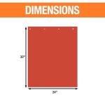 Buyers Products, 2 Pack, Super Durable Red Polymer Mudflaps 24x30 Inch, RC30PPR