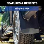 LUVERNE 251124 Rear Dually 20-Inch x 23-Inch Textured Rubber Mud Guards, Select Ford F-350, F-450 Super Duty , Black
