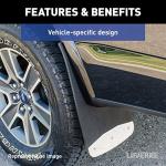 LUVERNE 251124 Rear Dually 20-Inch x 23-Inch Textured Rubber Mud Guards, Select Ford F-350, F-450 Super Duty , Black
