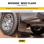 Husky Liners Universal MudDog Mud Flaps | Rubber Rear Mud Flaps - 12" w/ Weight - Black | 55101