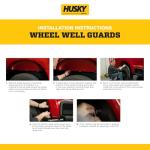 Husky Liners Wheel Well Guards | Rear Wheel Well Guards - Black | 79001 | Fits 2007-2013 Chevrolet Silverado/GMC Sierra 1500 2 Pcs