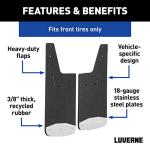 LUVERNE Front Textured Rubber Mud Flaps for Ram 1500