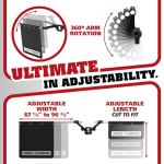 Rock Tamers Mudflap System 00110 2.5" Hub with Matte Black Stainless Steel Trim Plates