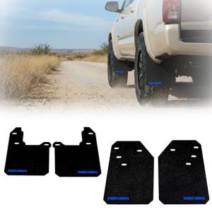 REK GEN Mud Flaps Compatible w/Tacoma Gen3 (2016+) (Stock, Blue)