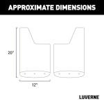 LUVERNE 251440 Front or Rear 12-Inch x 20-Inch Textured Rubber Mud Guards, Select Chevrolet Silverado, GMC Sierra 1500, 2500, 3500 HD