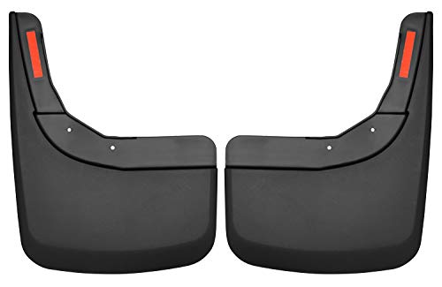 Husky Liners - Rear Mud Guards | 2019 - 2023 Chevrolet Silverado 1500Â (Excludes ZR2, LT Trail Boss, Custom Trail Boss), Rear Set - Black, 2 Pc. | 59261