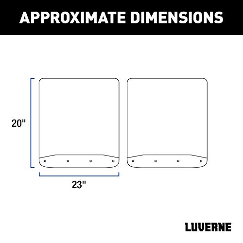 LUVERNE 251544 Rear Dually 20-Inch x 23-Inch Textured Rubber Mud Guards, Select Chevrolet Silverado 3500 HD, GMC Sierra 3500 HD,Black