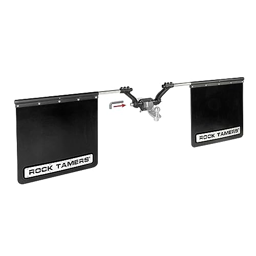 Rock Tamers Mudflap System 00108 2" Hub with Matte Black Stainless Steel Trim Plates