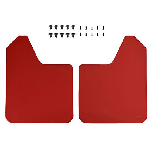 XUKEY 2Pcs Universal Red Racing/Sport Mud Flaps Car Pickup SUV Van Truck Mudflaps Splash Guards Mudguards Dirty Traps Fender Flares