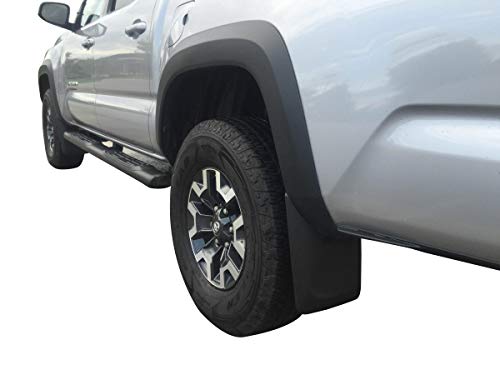 Red Hound Auto Premium Heavy Duty Molded 2016-2023 Compatible with Toyota Tacoma Mud Flaps Guards Front & Rear 4pc Set (with OEM Fender Flares Only)