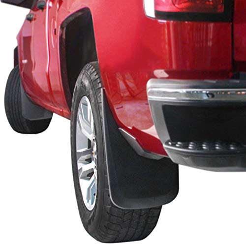 Red Hound Auto Premium Heavy Duty Molded Compatible with Chevrolet Silverado 1500 (2014-2018 & 2019 1500LD), 2500 3500 (2015-2018) Splash Mud Flaps Guards Front & Rear 4 Piece Set