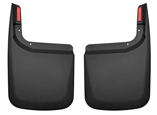 Husky Liners - Rear Mud Guards | 2017 - 2022 Ford F-250/F-350 w/ Single Rear Wheels & w/o OEM Fender Flares, Rear Set - Black, 2 Pc. | 59461