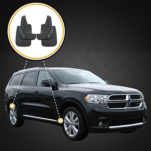 Red Hound Auto Molded Mud Flaps Compatible with Dodge Durango 2011-2020 Select Models - Front & Rear Full 4 Piece Set