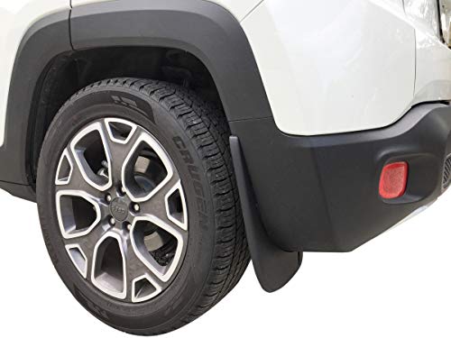 Red Hound Auto Premium Heavy Duty Molded 2015-2020 Compatible with Jeep Renegade Mud Flaps Guards Splash Front & Rear Full 4pc Set