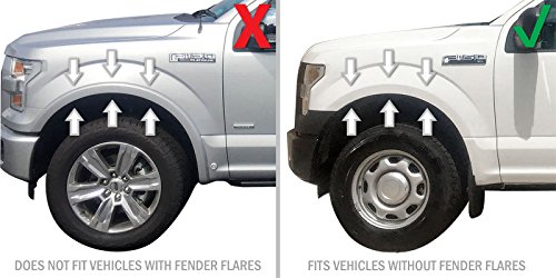 Red Hound Auto 2015-2020 Compatible with Ford F-150 Mud Flaps Guards Splash Front Molded 2pc Pair (Without Fender Flares)