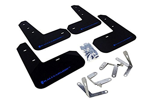 Rally Armor MF23-UR-BLK/BL Black, Blue Mud Flap with Logo (13+ Subaru BRZ / 13+ Scion FR-S UR), 1 Pack