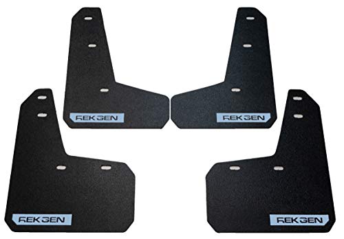 REK GEN Rally Mud Flaps Compatible w/Ford Focus 11+ (Gray Logo)