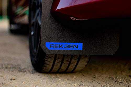 REK GEN Rally Mud Flaps Compatible w/Ford Focus 11+ (Royal Blue Logo)