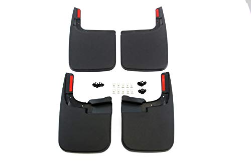 Red Hound Auto Compatible with Ford (2017-2020 F-250 F-350 Super Duty) Mud Flaps Splash Guards Front and Rear Molded 4pc Full Set (for Vehicles Without Fender Trim)