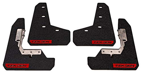 REK GEN Mud Flaps 2015+ Compatible with Subaru WRX/STI - Mounting Hardware & Instructions Included (Red)