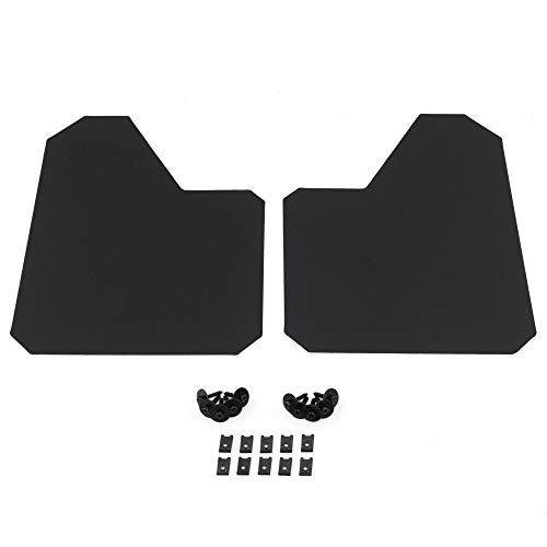 Red Hound Auto 2 Piece Racing Style Universal Splash Guards Wide Coverage Stone Guards fits Front or Rear Driver and Passenger Mud Flaps Black 2pc Set with Hardware 11" x 14"