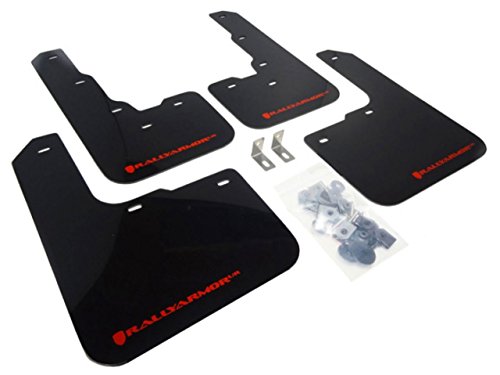 Rally Armor MF39-UR-BLK/RD Black, Red Mud Flap with Logo (2013-2016 Dodge Dart UR), 1 Pack