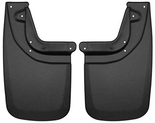 Husky Liners - Rear Mud Guards | 2005 - 2015 Toyota Tacoma w/ OEM Fender Flares & Mud Guards, Rear Set - Black, 2 Pc. | 57931