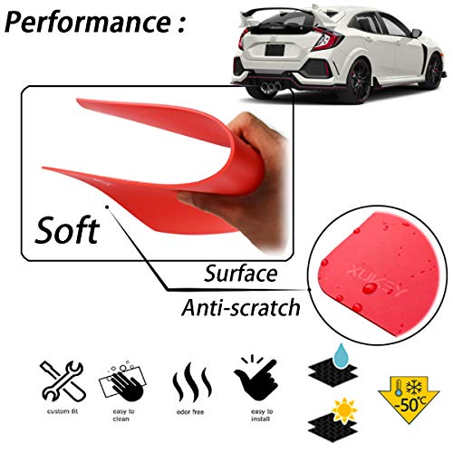 XUKEY 2Pcs Universal Red Racing/Sport Mud Flaps Car Pickup SUV Van Truck Mudflaps Splash Guards Mudguards Dirty Traps Fender Flares