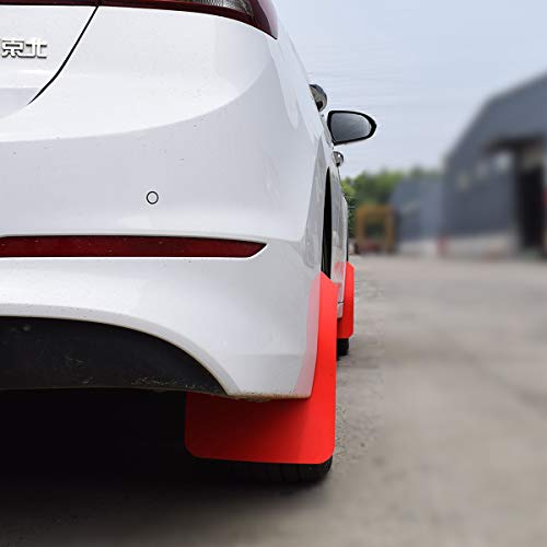 XUKEY 2Pcs Universal Red Racing/Sport Mud Flaps Car Pickup SUV Van Truck Mudflaps Splash Guards Mudguards Dirty Traps Fender Flares