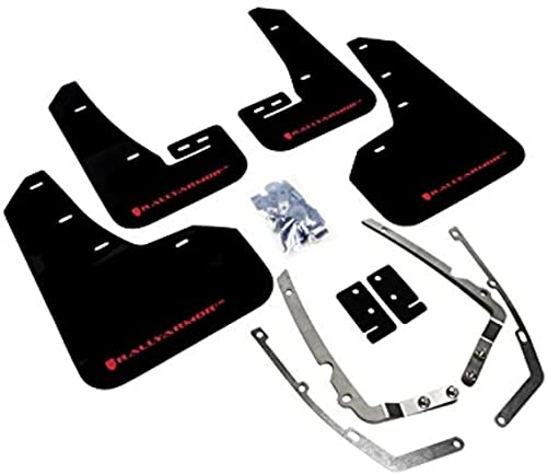 Rally Armor MF37-UR-BLK/RD Black, Red Mud Flap with Logo (2015+ VW Golf/GTI/TSI UR), 1 Pack