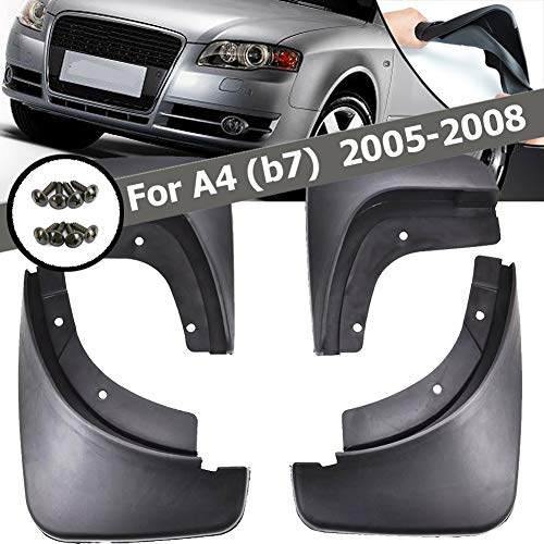 XUKEY Auto Molded Splash Guards for Audi A4 (B7) Sedan 05~08 Mud Flaps - Front & Rear 4 Pieces Set