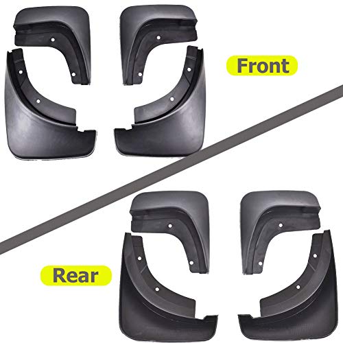 XUKEY Auto Molded Splash Guards for Audi A4 (B7) Sedan 05~08 Mud Flaps - Front & Rear 4 Pieces Set