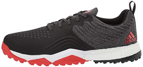 adidas Men's Adipower 4ORGED S Golf Shoe, core Black/red/FTWR White, 10 M US