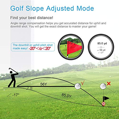 Mileseey Professional Laser Golf Rangefinder 660 Yards with Slope Compensation,±0.55yard Accuracy,Fast Flagpole Lock,6X Magnification,Distance/Angle/Speed Measurement for Golf,Hunting
