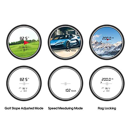Mileseey Professional Laser Golf Rangefinder 660 Yards with Slope Compensation,±0.55yard Accuracy,Fast Flagpole Lock,6X Magnification,Distance/Angle/Speed Measurement for Golf,Hunting