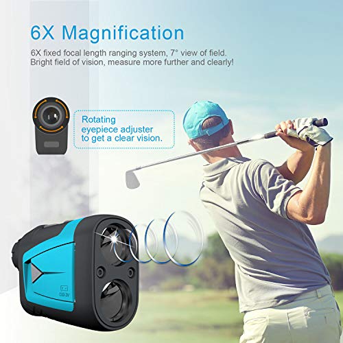 Mileseey Professional Laser Golf Rangefinder 660 Yards with Slope Compensation,±0.55yard Accuracy,Fast Flagpole Lock,6X Magnification,Distance/Angle/Speed Measurement for Golf,Hunting