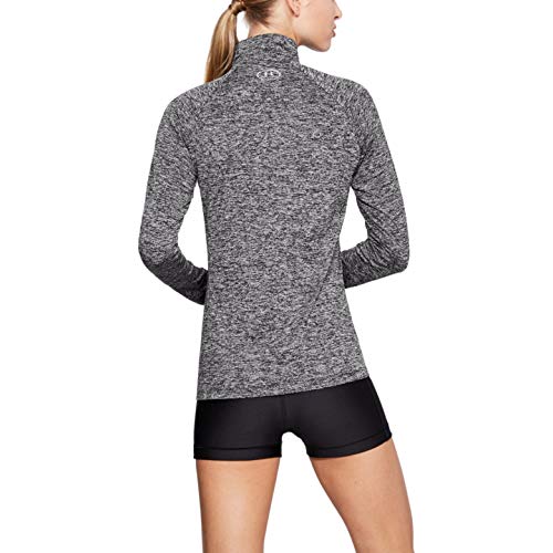 Under Armour Women's Tech Twist ½ Zip Long-Sleeve Pullover , Black (001)/Metallic Silver , XX-Large
